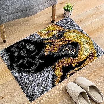 玄関マット　花柄刺繍ネイビーブルー　ラグ ふわふわで優しい踏み心地♪花柄玄関マット『フルリール ブルー